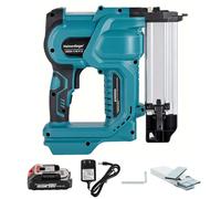 18 Gauge Pneumatic Cordless Brad Nailer with 2000mAh Battery and Charger, 2 in 1 Battery Powered Staple/Nail Gun Drives 2'' Nailer for Upholstery and Woodworking