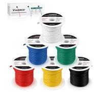 18 Gauge Wire 600FT, 18 AWG Auto Wire 100ft Each Spool, 6 Colors Copper Clad Aluminium Low Voltage Electrical 18 Gauge, Hookup Kit for Breadboard/Automotive/DIY/Battery