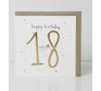 18 Gold Birthday Greeting Card