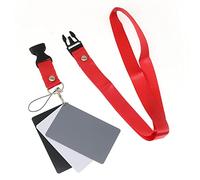 18% Grey White Balance Card Set RLECS 3PCS Custom Calibration Camera Checker Cards with Lanyard Strap for Video, DSLR and Film Grey, Black, White 3.35 x 2.2 inches