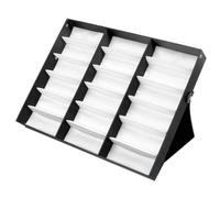 18 Grid Glasses Display Case Sunglasses Eyewear Storage Stand Holder Box with Foldable Lid