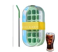 18-Grid Ice Tray - Ice Crush Cup Mold, Easy-Release Reusable with Silicone Design for Milk Coffee Whiskey Soda Chilling Drinks Cocktails Home Cafe Restaurant Bar Party Beverage Cooling