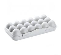 18 Grid Portable Egg Storage Box Plastic Egg Protector Case Tray Container for Organized Egg Transport on Travel, Picnics, and Outdoor Adventures (18 Grid Grey)