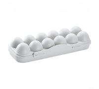18 Grids Portable Egg Storage Box Plastic Egg Protector Case with Secure Slots for Safe Transport and Organized Storage on Camping, Hiking, and Outdoor Activities (12 Grid Grey)