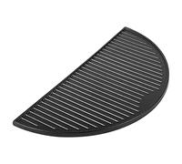 18" Half Moon Cast Iron Reversible Griddle for Large Big Green Egg and Other 18in Kamado Grills BGE Cooking Grate BBQ Accessories