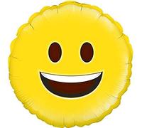 18" Happy Emoji Smiley Face Design Foil Party Balloon