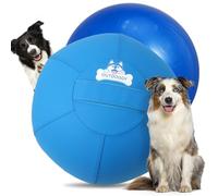 18" Herding Ball for Dogs - Durable Dual-Layer Design with Hook-and-Loop Zipper Cover | Perfect for Small to Medium Breeds Like Australian Shepherd, Border Collie & Cattle Dogs - Blue