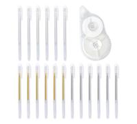 18 Highlighter Pens, 1 Piece Correction Belt, White Gold Silver Gel Pen, Student Marker Pen, Creative Flash Art Pen, Multi-Function Stationery Pen