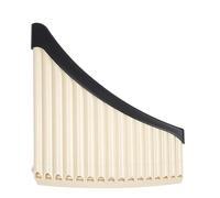 18-hole Resin Curved Panpipe 16-tone With Bottom Bracket Anti-collision Student Playing 18-tone (Color : 16 tubes of rice white)