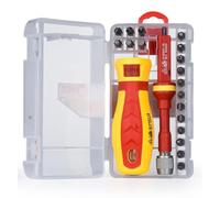 18 in 1 1000V Screwdrivers Bits Set 5 * 4 cm 1 Set 1000V Screwdrivers Providing Versatility for Various tasks * FeatureThe bits are Anti-Slip and improving Efficiency