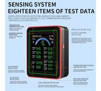 18-in-1 Air Quality with PM, TVOC, & Humidity Sensor, 2.8-inch TFT Display, Type-C Charging, for Home and Office Use(White)