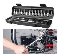 18 in 1 Bicycle Repair Tool Kit with Adjustable Torque Wrench and Multiple Adapters for Vehicle Maintenance