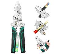 18-in-1 Electrical Pliers Multi Electricians Tools Professional Wire Stripper Cable Stripper Machine Cutter Crimper Voltage Tester Screwdriver All-in-One Pliers Tools for DIY Home Electrical Repairs
