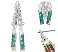 18 in 1 Foldable Ｗire Stripper, Wire Strippers with Voltage Detector, Multifunctional Wire Stripping Pliers, Electrical Pliers for Cutting and Pulling Wires Cable, Cable Cutters with Plier, Crimper