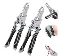 18 in 1 Foldable Wire Stripper, Multi-Function Wire Stripping Pliers, Multifunctional Wire Stripper Crimper Cable Cutter Pliers, for Wire Stripper Tool (2 Pcs)