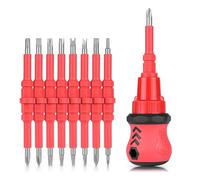 18 in 1 Screwdriver Set Insulated Head Multifunctional Ratcheting Handheld Maintenance Tool Soft Grip Ergonomic Set