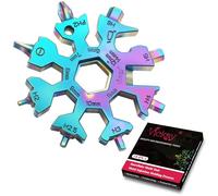18 in 1 Snowflake Multi Tool, Phillips Flat Screwdriver Kit/Wrench/Bottle Opener, EDC Camping Gear, Gifts for Men (Colorful)