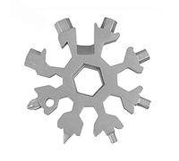18 in 1 Snowflake Multitool, Novelty idea Gift Men & Women Excellent Bike Stocking Filler Stainless Steel Gadgets Spanner Screwdriver Bottle Opener for Outdoor Camping Travel (White)