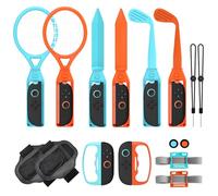 18 in 1 Switch Sports Accessories Bundle Kit for Nintendo Switch 2, Family Somatosensory Set for NS Sports Games Joy-con Mario with Controller Grips, Tennis Rackets, Golf Clubs, Swords