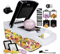 18-in-1 Vegetable Chopper, Multifunctional Vegetable Cutter & Dicer, Onion Chopper, Peeler, Spiralizer, Lemon Squeezer, Egg Slicer & Separator