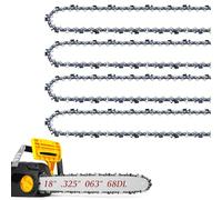 18 Inch Chainsaw Chains .063" Gauge .325" Pitch 68 Drive Links, Fit For Stihl 025, MS250, MS251 (PRE 2023 .063" Gauge),MS 231,MS 241, For Oregon V68, For Husqvarna-H28-68 (4 Chains)