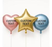 18 Inch Custom Foil Balloons with Image/Logo/Text,Personalised Printed Balloon with Name/Date/Advertising for Weddings, Engagements, Birthdays & Corporate Events (heart, 20)