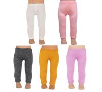 18 Inch Doll Clothes, 18 Doll Clothes and Accessories, 5 Pack Solid Leggings Pants Set for Doll Clothes for 18 Inch Dolls
