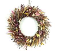 18 Inch Door Wreath Natural Dried Flower Door Wreath Front Door Wreath with Dried Flower for Front Door Window Wall Hanging Party Decoration (Multicolor)
