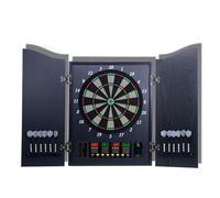 18-inch Electronic Dartboard Set for Kids, Party Game, Wooden Dart Board with Automatic Score Calculation, Electronic Soft Darts (B)