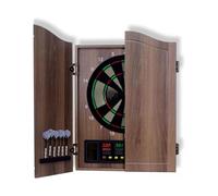 18-inch Electronic Dartboard Set for Kids, Party Game, Wooden Dart Board with Automatic Score Calculation, Electronic Soft Darts (A)