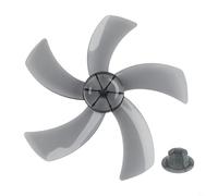 18 Inch Fan Blade for Pedestal Fans, Features Nut Cover, Lightweight Design with Low Noise and Easy Maintenance (Transparent Black)