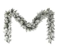 18-Inch Flocked Christmas Wreath, White Snow-Covered Artificial Pine Wreath for Front Door, Holiday Home Decoration, 45cm Winter Door Hanging (2.7m 800g B)