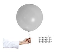 18 inch Grey Party Balloons,Gray Pastel Latex Balloon, 12Pcs Large Balloons Decoration,PartyBalloon,Helium Balloon ThickBalloons for Baby Shower,Birthday,Christmas,Halloween,Wedding Engagement