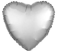 18 Inch Heart Shape Foil Balloons Silver Love Mylar Balloons Romantic Propose Party Backdrop Decoration for Birthday Bridal Shower Valentine's Day Engagement Party Decorations Pack of 2