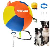 18 Inch Herding Ball for Dogs, Herding Dog Toys for Australian Shepherd with Bungee Leash & Ground Peg, Dog Herding Ball Tether Balls and Rope Set for Border Collies,Cattle & Medium to Large Breeds