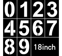 18 Inch Large Number Stencils Set - Reusable Plastic Digital Stencils for Cake, Address, Painting