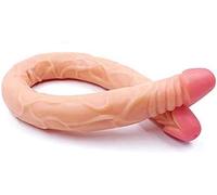 18 Inch Lifelike Dildo Double Dong Big Penis for Women G-spot Stimulation Realistic Dildo Double Side 2 Head Dildo Adult Sex Toy for Anal Vaginal Play Anus Stimulator for Women Lesbian Gay Man Couples