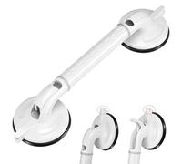 18-Inch Long Suction Grab Rail for Bathroom with Safety Indicator, Elderly & Disabled Bath Handles, Anti-Slip Grip, 5-Inch Large and Powerful Suction Cups