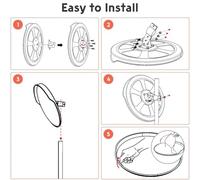 18-inch Outdoor Convex Traffic Mirror for Blind Spot Elimination at Corners, Intersections, Driveways & Parking Lots - Shatterproof PC/PP Wide-A
