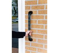 18 Inch Outdoor Grab Bar - Non-Slip Ribbed Finish Grip - Fully Weather Resistant & Non Rusting - 160kg Weight Limit - Wall Support Mobility Bar Handle