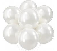 18 Inch Pearl White Balloons, 15 Pcs Large White Balloons, Round Latex Party Balloons for Wedding Anniversary Bridal Shower Birthday Baby Shower Party Decorations