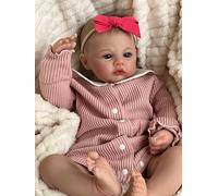 18-inch Reborn Dolls Girl Has the Softest Body Reborn Babies Handmade Lifelike Baby Dolls Newborn Baby Boy Like a Real Baby Open Eyes