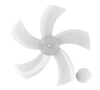 18 Inch Replacement Fan Blade with Nut Cover, Lightweight and Low Noise, Perfect for Pedestal Fans (Transparent White)