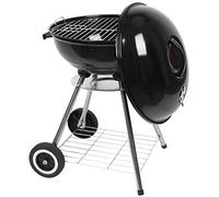 18 Inch Round Kettle Charcoal Grill, Portable Backyard Steel BBQ Oven with Wheels, Outdoor Patio Barbecue Cooker Ash Catcher for Camping, Picnic, Party Style III-18 IN -