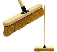 18 Inch Soft Bristle Broom With Handle Indoor Outdoor Floor Sweeping Brush