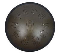 18 Inch Steel Tongue Drum 22 Notes Handpan Drum Tank Drum C Key Professional Music Panda Drum with Travel Bag for Yoga, Meditation, Music Therapy (Color : Brass)