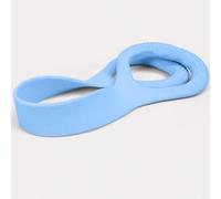 18 Inch Stretching Strap with Dual Loop Handles, Light Blue | Dual-loop grip, compact 18 in length, easy foot positioning, lightweight daily exercise aid.