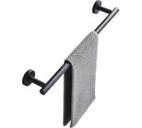18 Inch Towel Bar Bathroom Towel Holder Wall Mount Sus304 Stainless Steel Towel Rack Bathroom Accessories for Shower Room Restroom (Matte Black)