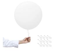 18 inch White Balloons Macaron Latex Balloon,12Pcs Large.Balloons Decoration Union Jack British Party HeliumBalloon Thick.Balloons for VJ Day 80th Anniversary,Grand Openings Union Jack Party