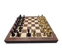 18 Inch Wooden Chess Set, Folding Storage Wooden Chess Sets Large Chess Board Games, High Quality Board Games, Chess Set for Adults and